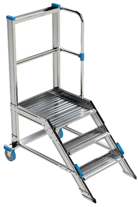 Plateforme de travail en aluminium - inclinaison 45° - 600x600 mm - Normée EN131.7_0