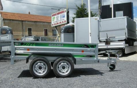 Remorque étanche polyvalente avec frein - DAXARA 239x4F - fabrication française, 1500 Kg PTAC_0