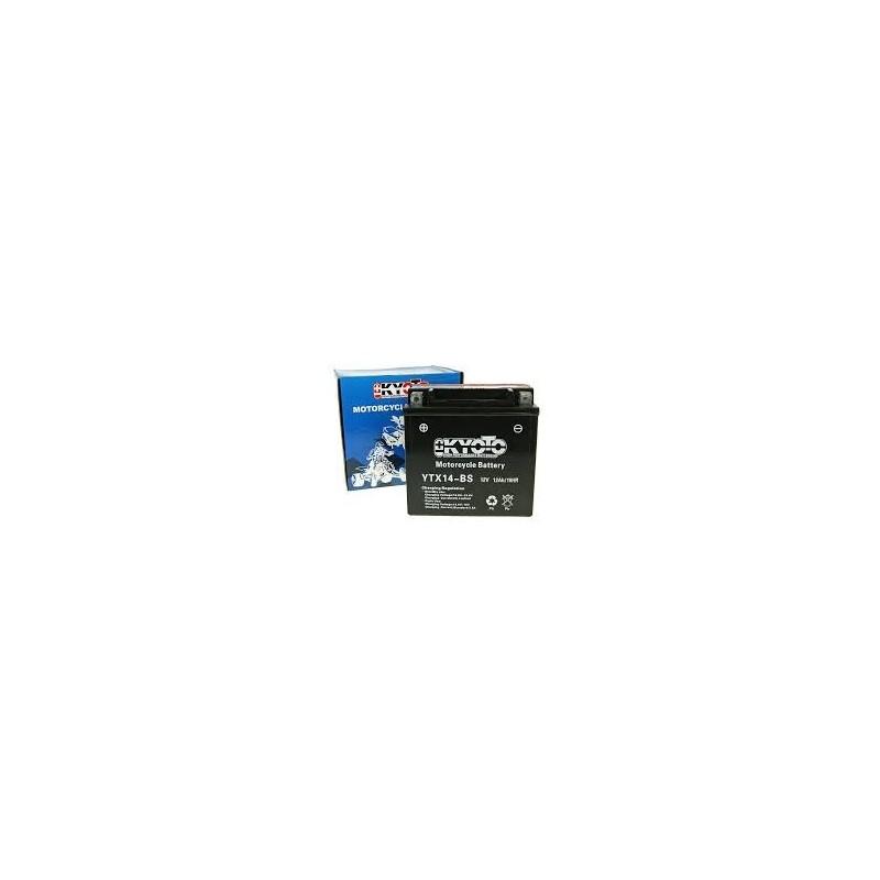 YTX14-BS Batterie Moto 12V 12Ah - KYOTO - Sans entretien - Dimensions 150x87x147mm_0