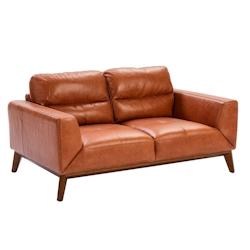 AC ANGEL CERDA Angel Cerdá Canapé 2 places en cuir marron 6046C 159 x 96 x 86 - marron fourrure 8435631002819_0