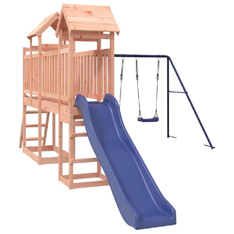 AIRE DE JEUX D\'EXTÉRIEUR BALANÇOIRES TOBOGGAN PORTIQUES ROBUSTE JEUX JARDIN 313 X 525 X 214 CM BOIS MASSIF DE DOUGLAS 02_0004807_0