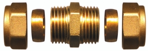 Bicône double laiton pour tube cuivre - Certification KIWA et GASTEC - Réf. : MB_0