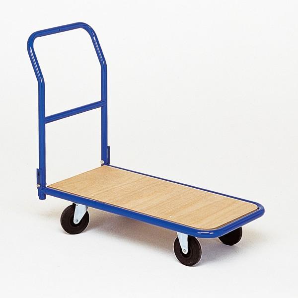 Chariot manuel à dossier rabattable - Bleu - Jusqu'à 300 kg - Rolléco_0