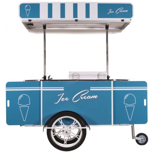 Chariot de vente de crème glacée, avec panneau solaire et congélateur de 98L - RÉF. BZW06_0