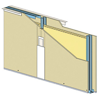 Cloison acoustique industrielle - cloison knauf métal km 98/48-35 - ka 13 phonik_0