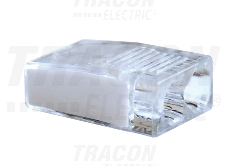 Connecteur électronique sans vis translucide-blanc - 2×0,5-2,5mm² - 450VAC - max. 16A_0