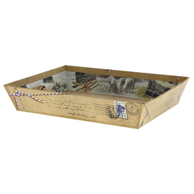 Corbeille carton rectangle Cottage 27x20 -_0