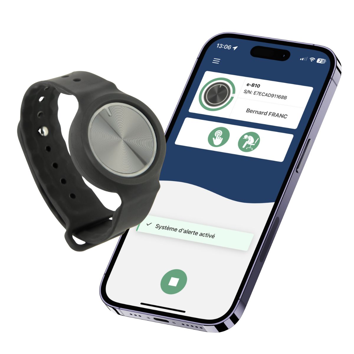 Dispositif d'alerte Bluetooth PTI - DATI connecté avec application de supervision e-CONNECT et localisation avancée_0