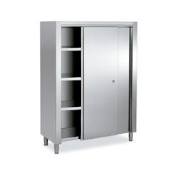 Distform Armoire haute inox P 600 x H 1900 2 portes coulissantes longueur 1200 mm - Q0240001_0