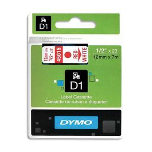 Ruban Dymo D1 rouge/blanc 12mm x 7m pour étiqueteuses LabelManager 1000/1000+/2000/3500/4500/5000/5516_0