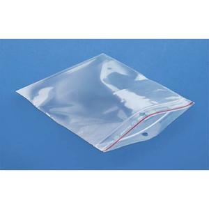 Boîte de 1000 sachets plastique à fermeture zip transparent - 60 microns - H18 cm x Ouverture 15 cm avec trou de suspension 5 mm_0