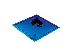 Étiquette de danger classe 4.3 pour conteneur maritime - 25x25 cm - vinyle avec colle renforcée - 46241_0
