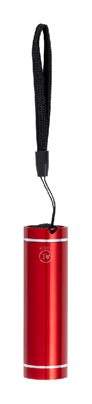 Lampe torche en aluminium recyclé - 1 LED avec dragonne - Rouge - Fonctionne avec 3 piles AAA_0