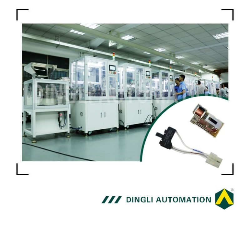 Ligne d'assemblage Dingli - machine de commutateur électrique de solénoïde automatique à verrouillage automatique_0
