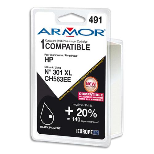 Armor cartouche d'encre remanufacturée HP 301XL B OWA - haute capacité - Noir_0