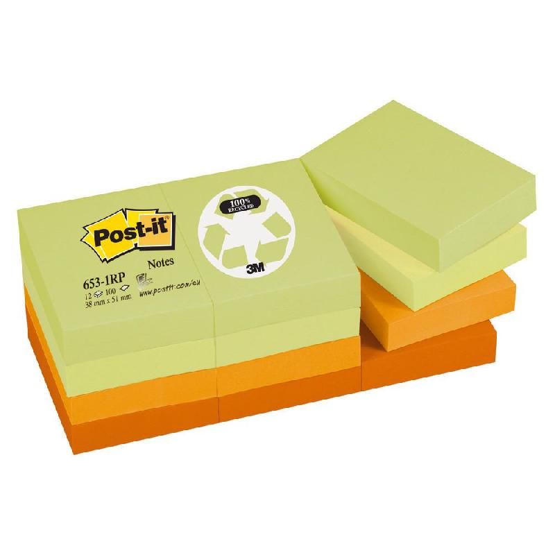 POST-IT® BLOC DE NOTES ADHÉSIVES - 38 X 51 MM - COULEUR : PASTEL (PRIX À L'UNITÉ)