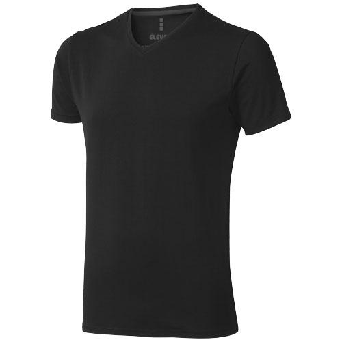 T-shirt bio manches courtes pour homme Kawartha - col V, tissu extensible, 95% coton biologique, 200 g/m²_0
