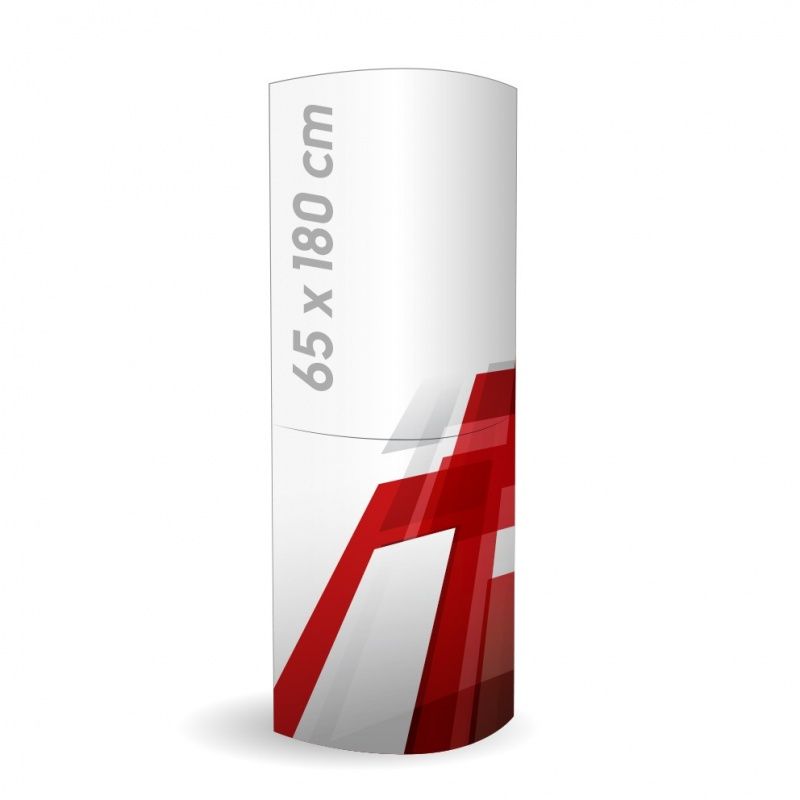 Totem en carton personnalisable - Bikom - 180 x 65 cm - Forme elliptique, pliable avec options de personnalisation_0