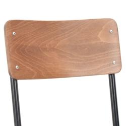 VidaXL Chaises à Manger Lot De 2 Marron Contreplaqué Solide Et Acier - 280084XL_0