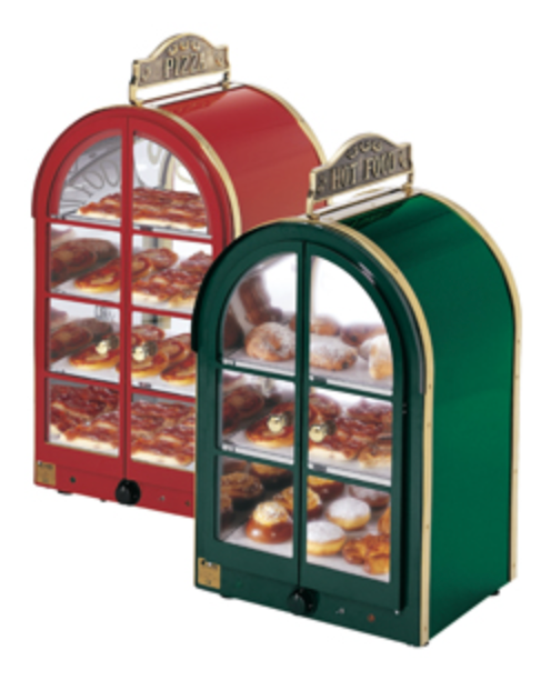 Vitrine chauffante - acier inoxydable - 3 étagères - jusqu'à 90°C - 600W 230V_0