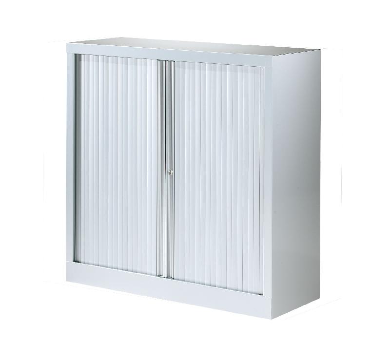 Armoire rideau basse coloris aluminium l.1000 mm_0