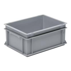 Bac gerbable standard norme Europe 400x300x170mm - Polypropylène gris - 15L - Palettisable - gris plastique polypropylène BPG0004_0