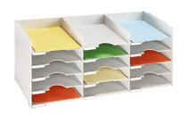 BLOC CLASSEUR GRIS 15 SÉPARATEURS POUR ARMOIRE - L 83 CM