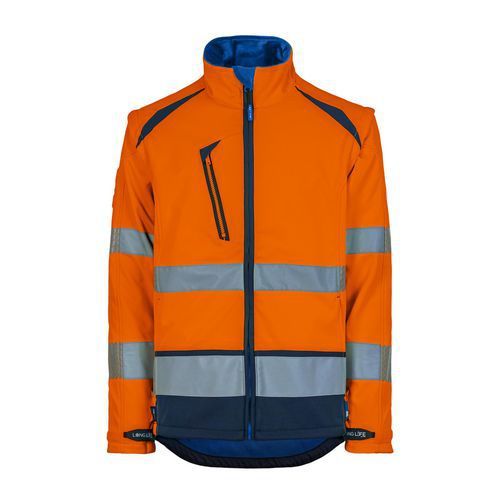 BLOUSON SOFTSHELL LONG LIFE ORANGE/MARINE L - T2S