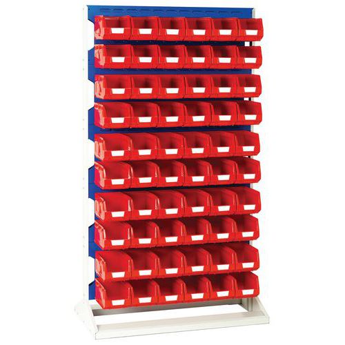 BOTT 1 RACK DOUBLE FACE 1000X550X1775MM - 120 BACS ROUGES - BOTT