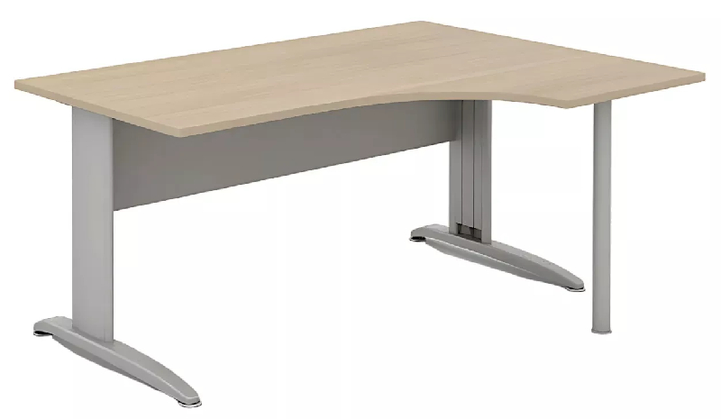 Bureau d'angle compact So Aitana - piètement métal - plateau mélaminé - finitions variées_0