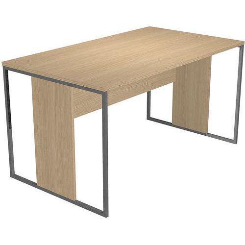 BUREAU PIEDS CADRES MÉTAL RAZOR - 140CM - CHÊNE/ANTHRACITE - ARTARREDI