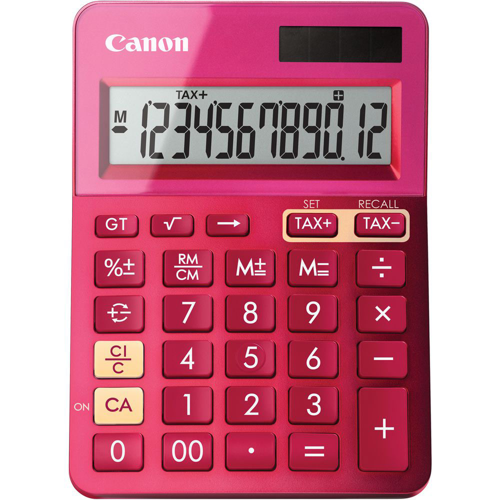 CALCULATRICE DE BUREAU CANON LS-123K 12 CHIFFRES - ROSE