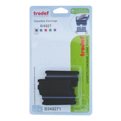 CASSETTE D'ENCRAGE NOIR PRINTY 4927 TRODAT - LOT DE 3