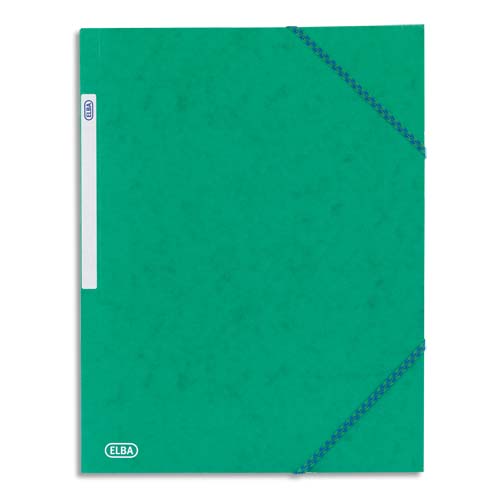 CHEMISE À ÉLASTIQUE TOP FILE, A4, VERT - LOT DE 18
