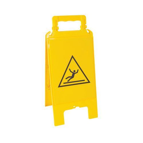 CHEVALET MODULABLE JAUNE - LOGO SOL GLISSANT - NOVAP