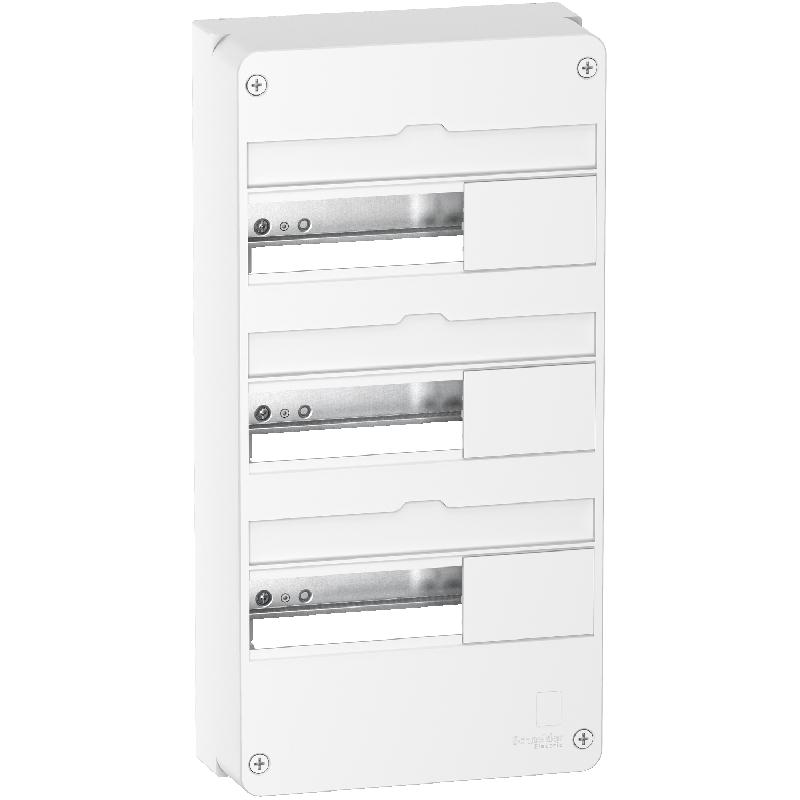 COFFRET EN SAILLIE RESI9 BLANC 3 RANGÉES DE 13 MODULES 90A - SCHNEIDER ELECTRIC - R9H13403
