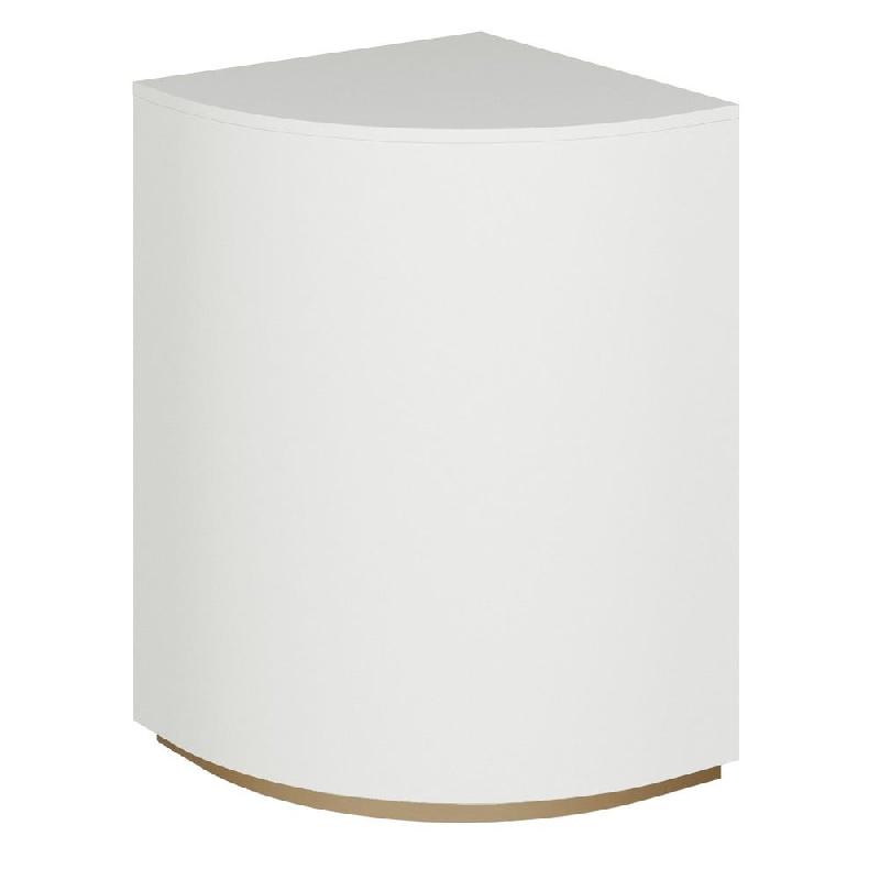 Comptoir angle arrondi 90 degrés - P60xH93,8cm - stratifié blanc_0