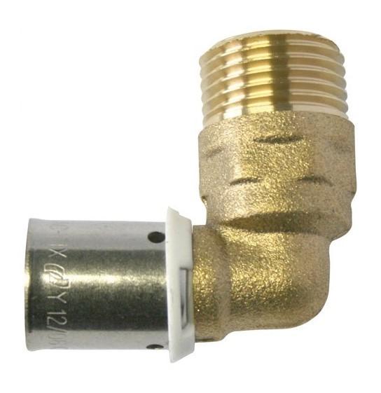 COUDE À SERTIR MÂLE PER M1/2 D16 - SOMATHERM - 3304-16-15