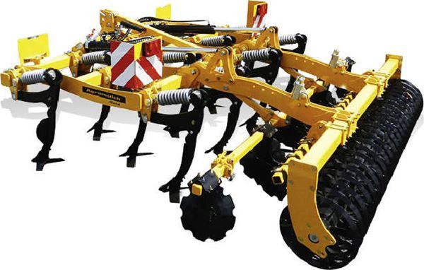 Déchaumeur à dent avec sécurité non-stop - Campa - Agromulch Gold 3 m avec disques niveleurs et rouleau T-Sem_0