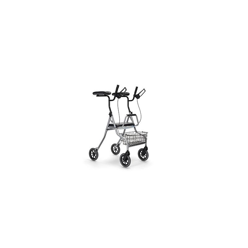 Déambulateur 4 roues Vermeiren - appui ante-brachial, pliant et léger, intérieur/extérieur_0