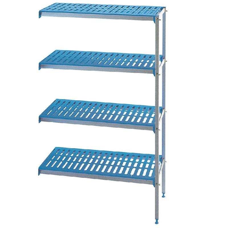 Diamond - Rayonnage angulaire en aluminium anodisé 4 niveaux 