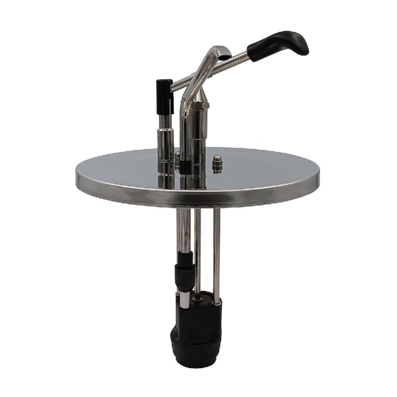 Distributeur de sauce Hovicon monté sur couvercle inox Ø 271, pour seau 10 KG (EDU-10-271). - 8718481781463_0