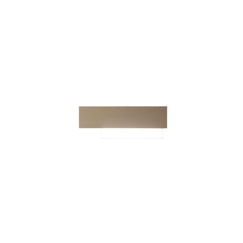 Gea Luce Doha - Applique LED 15W, aluminium blanc et tourterelle, 3000K, 1270lm, bi-satin, design moderne, 40x13,5cm, IP20 - gris DOHA A/P - TORTORA_0