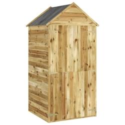 Helloshop26 - Abri à outils avec porte 107 x 107 x 220 cm Bois de pin imprégné marron 02_0022400 - marron 3000208591840_0