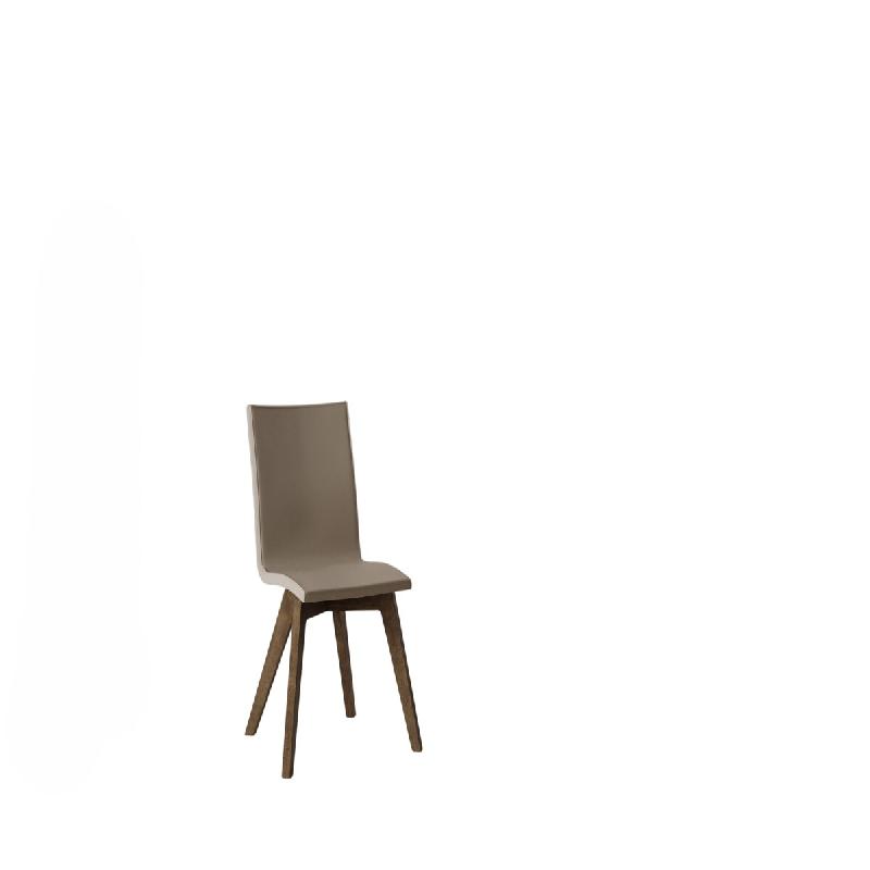 Itamoby Chaise Trudy Pieds Noyer Coussin Gris Tourterelle 52 - marron VEXSEDIATRUDY-NC-52_0