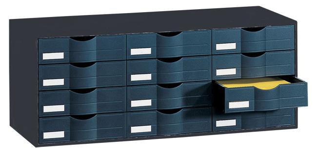 BLOC CLASSEUR 16 TIROIRS NOIR - MANUTAN COLLECTIVITÉS