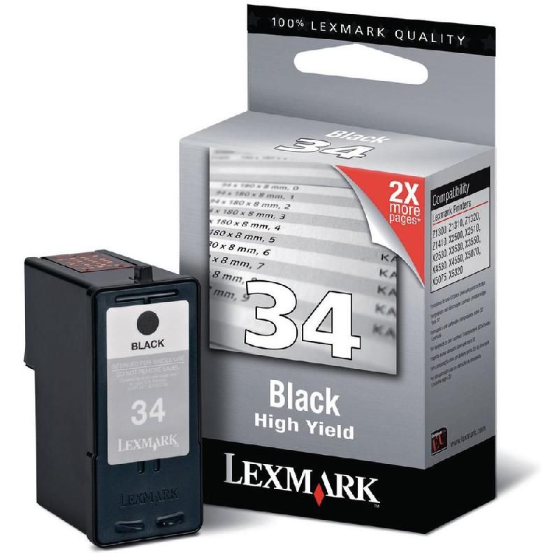LEXMARK CARTOUCHE D'ENCRE 34 N (18C0034E) - COULEUR: NOIR