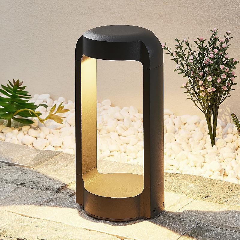 LUCANDE, LUMINAIRE POUR SOCLE LED HABSA, 30 CM, ANTHRACITE, MÉTAL