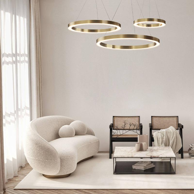 MAYTONI SATURNO SUSPENSION LED, FORME D\'ANNEAU, LAITON
