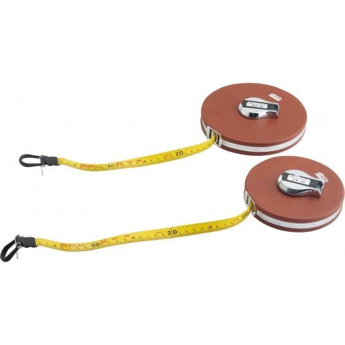MÈTRE RUBAN MESURE LONGUE - RUBAN EN FIBRE DE VERRE GRADUÉ RECTO VERSO - LONGUEUR 30 M SAM OUTILLAGE